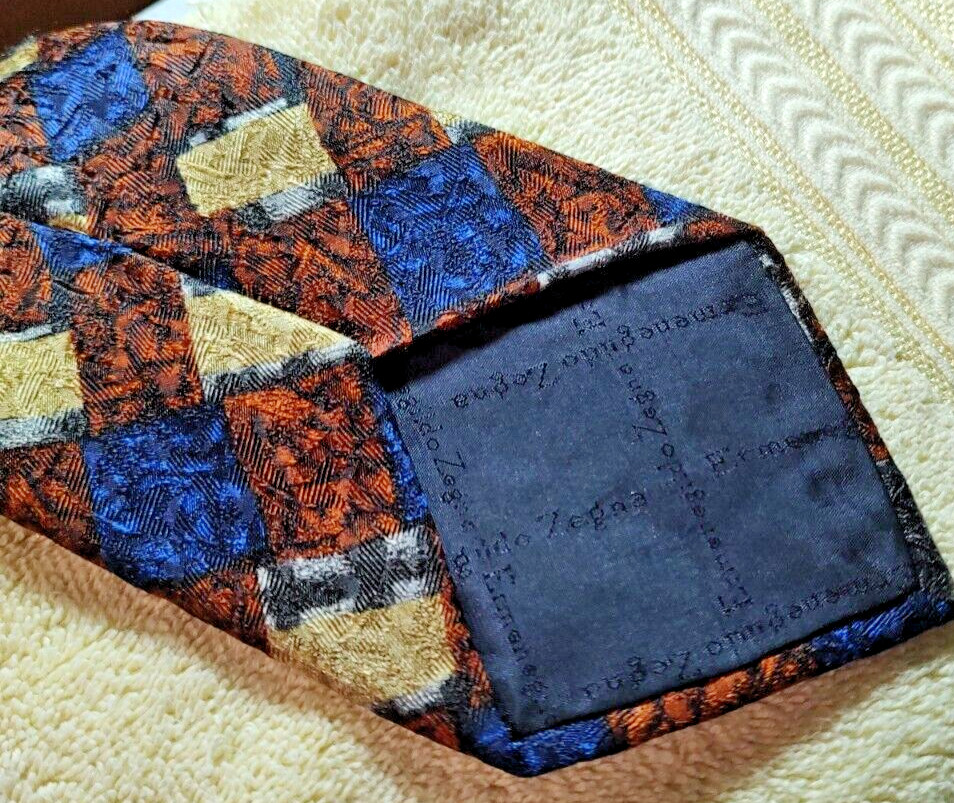 ZEGNA Man's Tie Triangular and Rectangular patter… - image 5