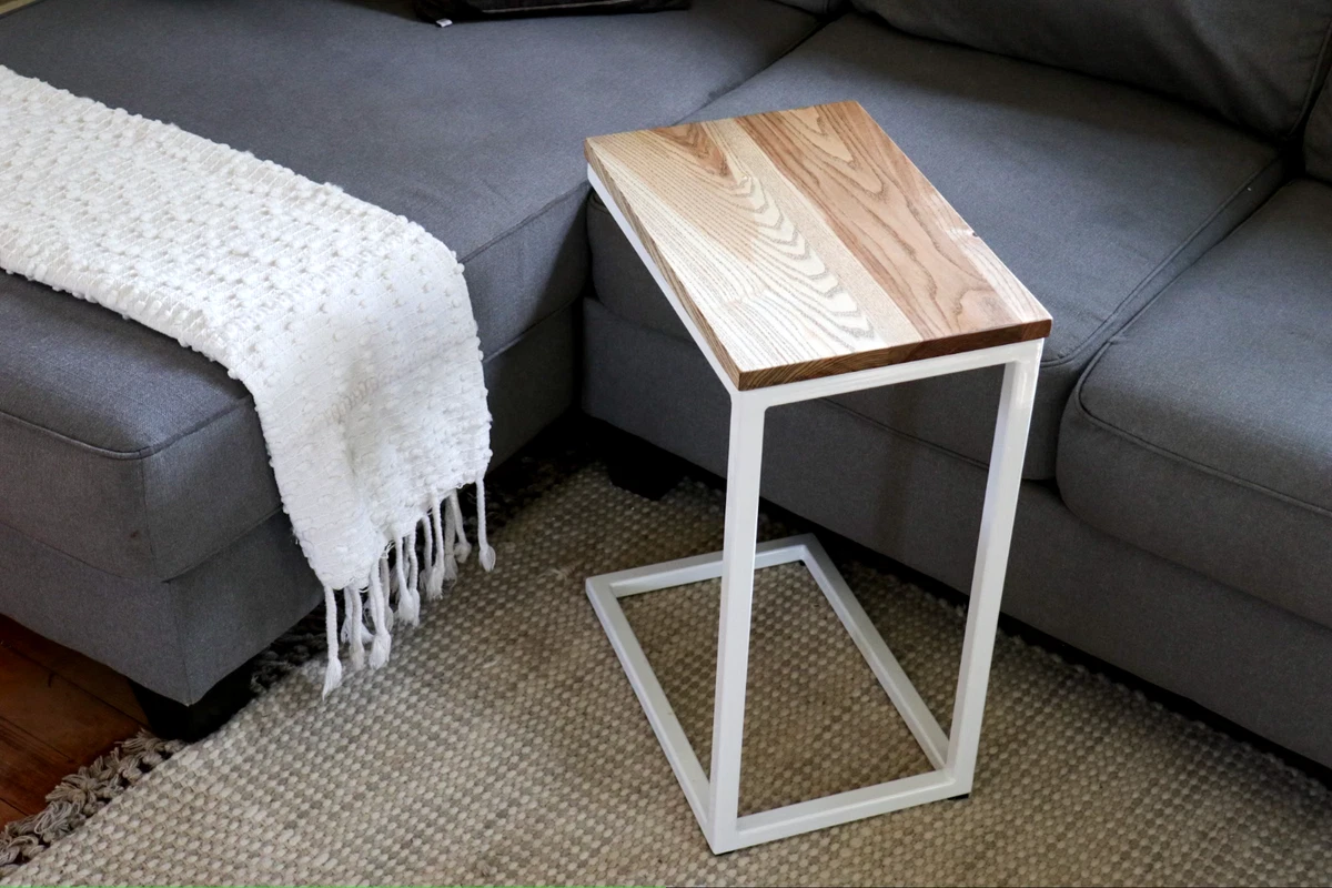 Mesa Auxiliar Moderna Base De Hierro Negro Agregar A Favoritos