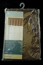 NWOT ESSENTIAL HOME CHOCOLATE BROWN VALANCE- Cotton Blend - 60" wide, 15.5" long