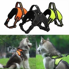No Pull Adjustable Dog Pet Harness Control Vest Dogs Reflective Size S -XXL
