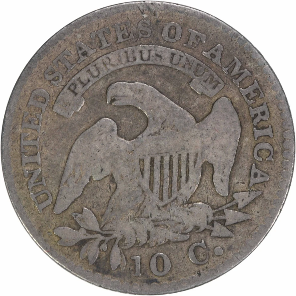 Moneda de diez centavos de plata busto G 1824/2 sin certificación #302 Foto 2 de 2