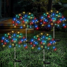 1PC Christmas Firework Light LED Outdoor Waterproof Path Lawn Yard Garden Decor 