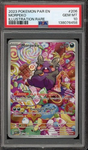 Pokemon Morpeko Paradox Rift Illustration Rare #206 PSA 10 Gem Mint