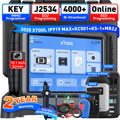 XTOOL IP919 MAX KC501 KS-1 M822 Key J2534 ECU Programming Auto OBD2 Scanner Tool