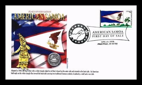 US COVER AMERICAN SAMOA FLAGS OF OUR NATION FIRST DAY ISSUE PANDA CACHET