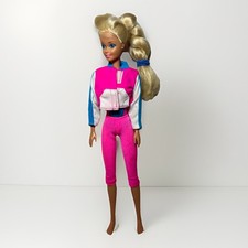 Vintage Hasbro Barbie Blonde Pink And White Jogger Sweat Suit Earrings