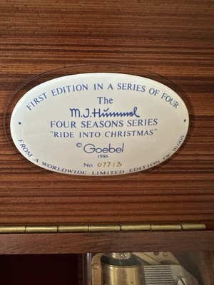 Goebel Hummel Music Box Four Seasons Ride Into Christmas First