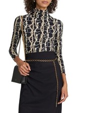 nwt Chiara Boni La Petite Robe Lupis Jersey Turtleneck Top in Urban Chic