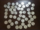 50- unc dime 1953 to 1964 15- Quater 1942 to 1964 lot