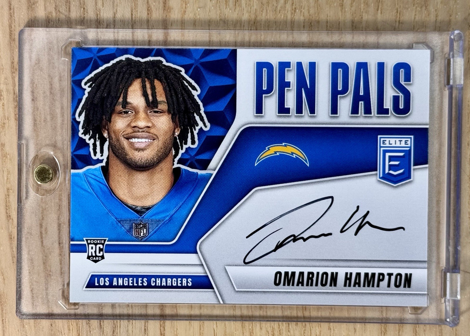 💥 2025 Panini Donruss Elite Pen Pals Omarion Hampton Rookie Auto
