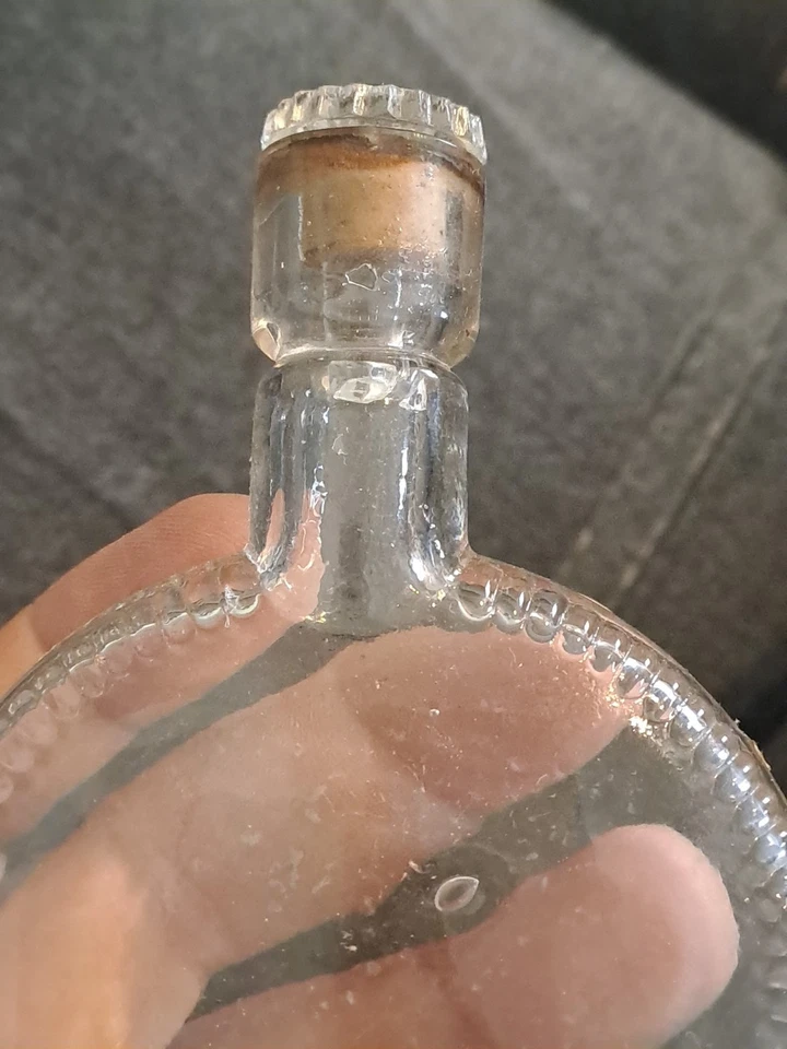 Bouteille Flacon A Sel Verre Verrerie 18ème 19ème Art Populaire  - Photo 2/4