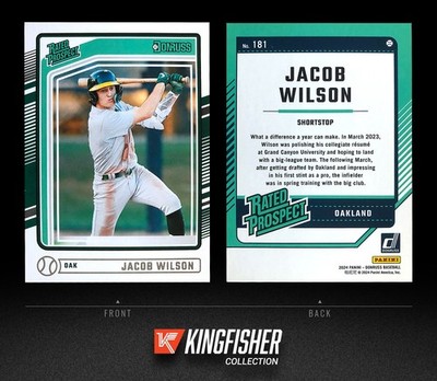 Jacob Wilson 2024 Panini Donruss Rated Prospect #181 Oakland Athletics