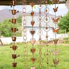 Metal Rain Chain for Gutter Decorative Downspout  Garden Rain Catcher Extension