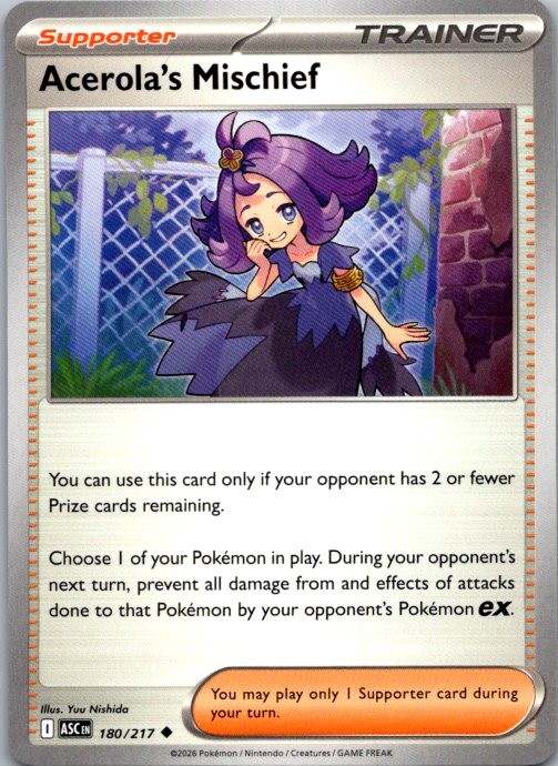 Acerola's Mischief Uncommon ME: Ascended Heroes 180/217 NM