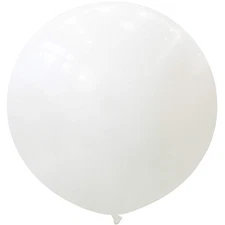 36 Inch Giant Latex Balloons, Standard White Round Balloons for Birthdays Wed...