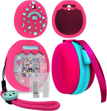 Hard Carrying Case and Silicone Cover Compatible with Tamagotchi Pix Interactive