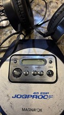 Magnavox Jogproof 45 ESP Portable CD Player w/ Adapter  Headphones   Tested