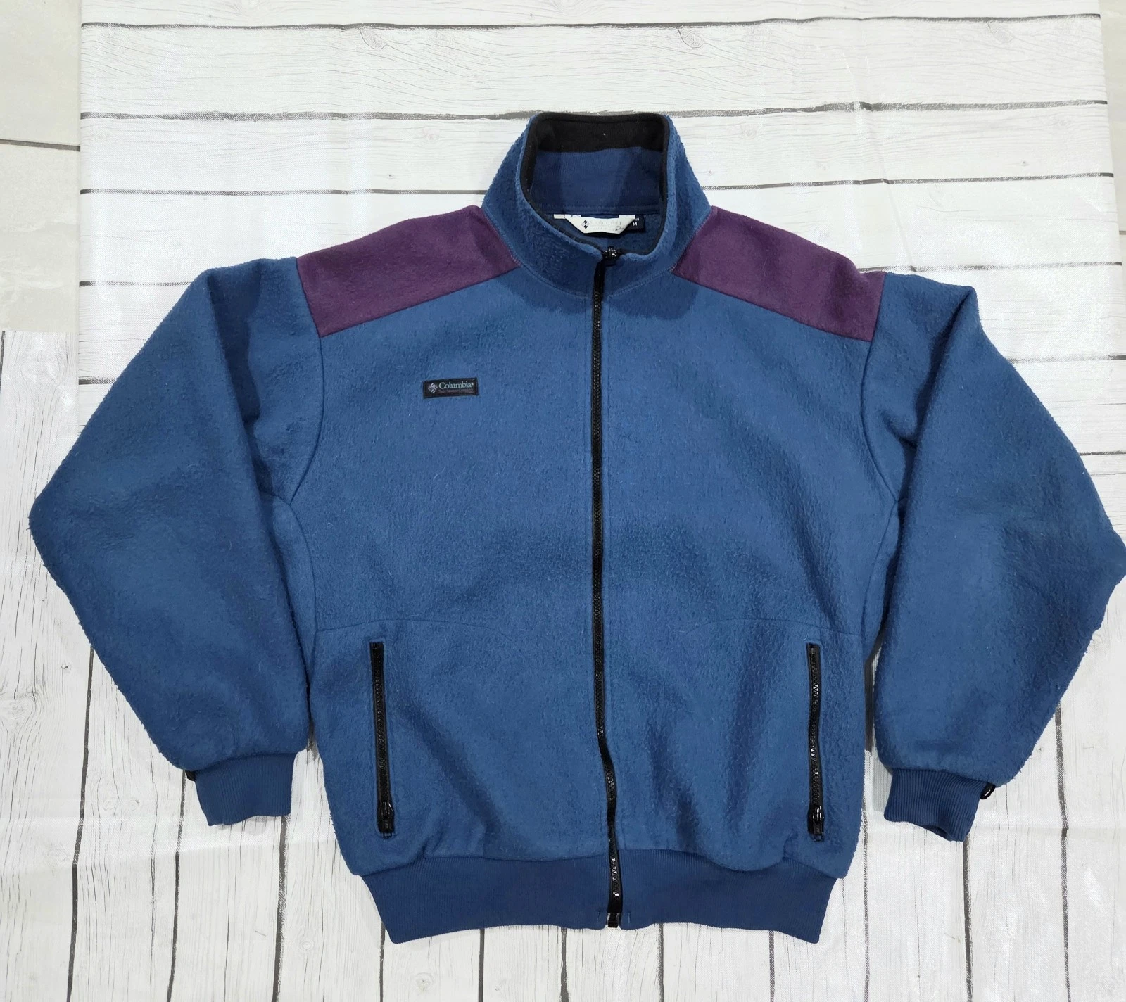 VTG 90s Columbia Fleece Pullover Sweater Jacket Men's Medium