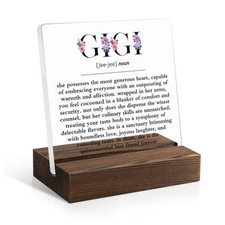 Gigi Definition Acrylic Sign with Wooden Stand, Funny Gigi Gifts for Grandma,