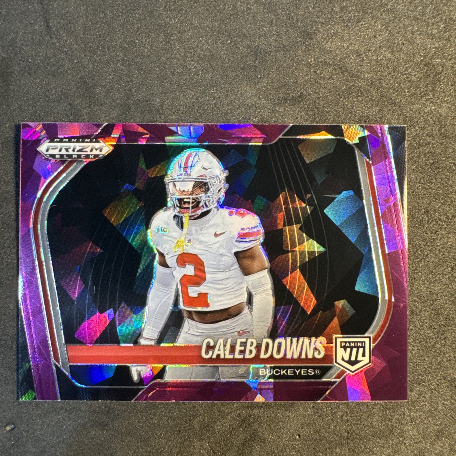 2025 Panini Prizm Black Prospects Extended Purple Ice 61/149 Caleb Downs #190