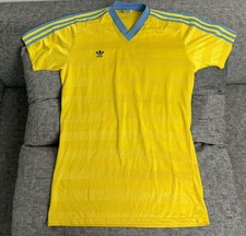 VINTAGE ADIDAS TEMPLATE 1980'S 1990'S FOOTBALL SHIRT YELLOW JERSEY SIZE XL ADULT