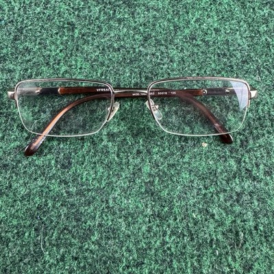 VERSACE 1066 Eyeglasses Frames Half Rim Bronze Brown 50-18-135 Lightweight Flex