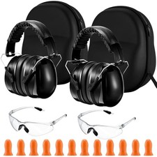 18 Pack Shooting Range Ear Protection Set Including Shooting Range Ear Black