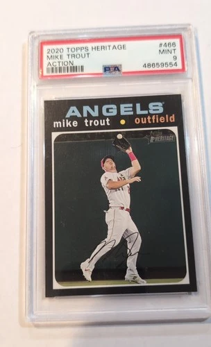 2020 Topps Heritage - Action Variation Mike Trout #466