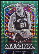 2019-20 Panini Mosaic - Old School Prizm Green | Tim Duncan - S.A. Spurs #20
