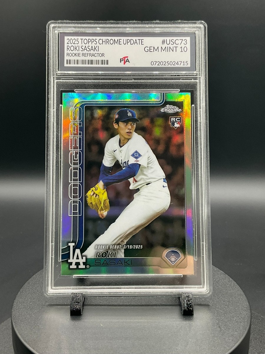 2025 Topps Chrome Update Roki Sasaki Rookie RARE REFRACTOR~ GEM