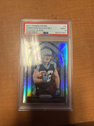 2017 Panini Prizm - Stained Glass Christian McCaffrey #4 Silver Prizm (RC)