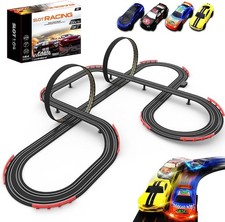 Slot Car Race Track Set Electric Powered Race Track Dual Racing Car Track Set