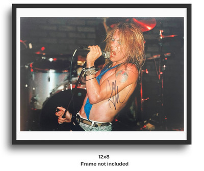 Axl Rose Hand Signed Guns N' Roses Photo 1980's Rock Legend COA & PSA Opinion
