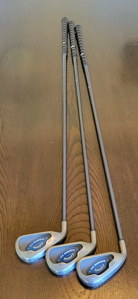 Ladies Callaway Steelhead X-16 Irons 3 4 5 Left Handed CW85 Firm Flex Graphite - Image 2 of 4