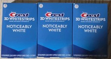 New Lot Of 3 Crest 3D Noticeably White 20x3 60 Teeth Strips 2027