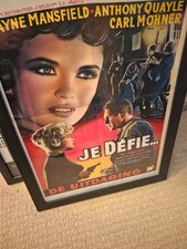 Belgium The Challenge aka It Takes a Thief Jayne Mansfield Framed 16 x 24
