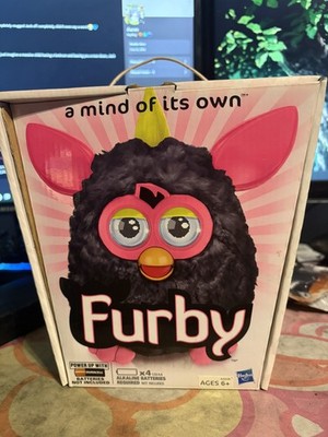 Hasbro 2012 Furby Black/Yellow w/insert and box ( READ DESCRIPTION) Tested Works