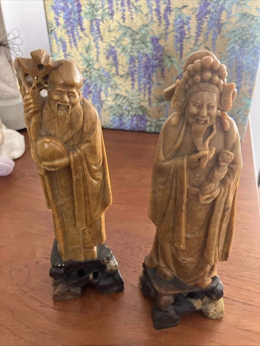 Chinese Soapstone Carving In Antique Chinese Figurines & Statues