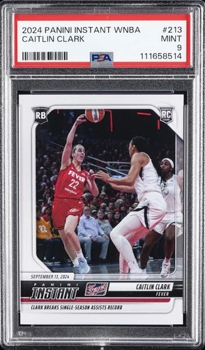 2024 PANINI INSTANT WNBA #213 CAITLIN CLARK ROOKIE RC PSA 9