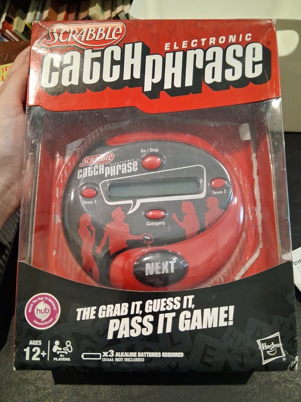 Catch Phrase Scrabble Handheld Electronic Game 12+ 4+ Players 2011 Good