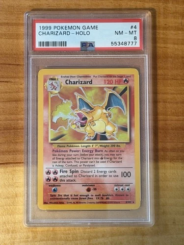 PSA 8 Charizard 004/102 Base Set Holo