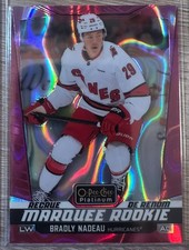 2024-25 OPC PLATINUM BRADLY NADEAU PINK MAGMA MARQUEE RC SP PARALLEL #220