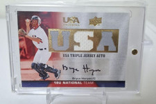 2009 Upper Deck USA Box Set BRYCE HARPER Triple Jersey Auto 18U