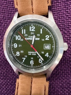 Timex Expedition Mens Watch Indiglo WR 50M Hour, Minute, Second Hands, Date