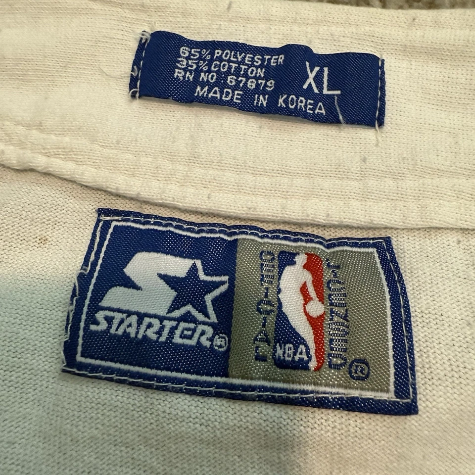 Vintage 90s Starter NBA Charlotte Hornets Script Basketball Jersey Shirt Size XL - Image 2 of 4