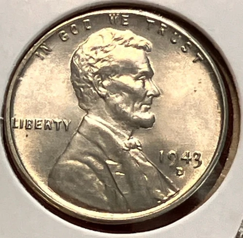1943-D Lincoln Wheat Cent Penny GEM BU From an Original Bank Roll