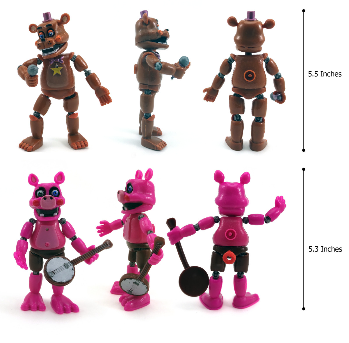 Set of 6 Action Figures Inspired by Five Nights at Freddy's Pizzeria  Simulator Action Figures Toys Toys Gifts Approximately 6 Inches 