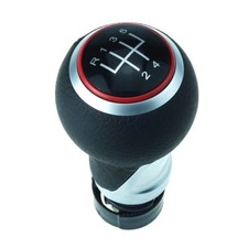 Schaltknauf Schalthebel Knopf Knauf Rot Chrom f Audi A1 A3 A4 A5 A6 Q3 Q5 5 Gang