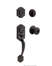 B Kwikset Montara Venetian Bronze Handleset Juno Knob 2 Point Keyed Lock  Entry