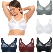 Womens Plus Size Full Cup Bra Minimiser Non Padded Non wired Comfort Bralette